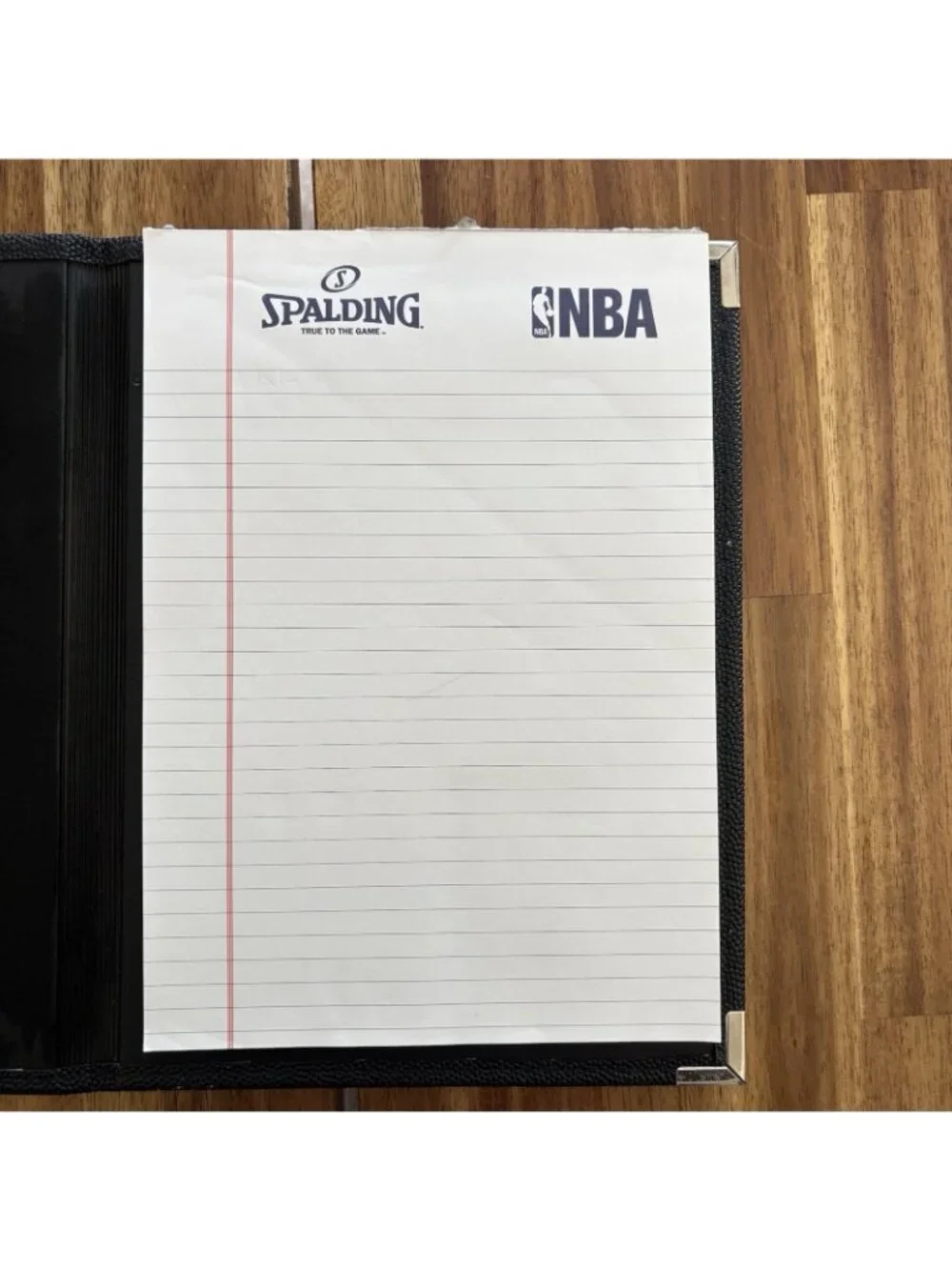 Spalding Official JR NBA Portfolio Notepad Adam Silver Black Basketball‎ Texture